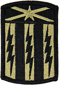 53rd Signal Brigade OCP Scorpion Shoulder Patch With Velcro